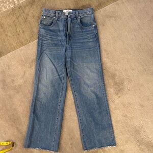 Silverlake Grace Crop Women's flare Leg Jeans in Medium Blue Wash